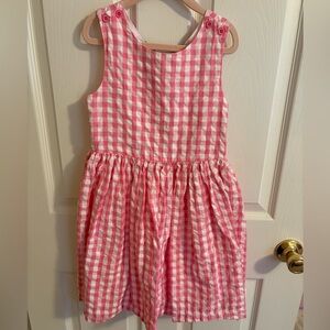Mini Boden Pink and White Gingham Dress